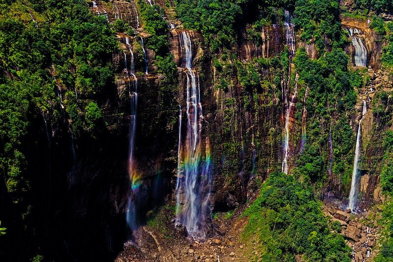 Nohsngithiang (Seven Sisters) Falls, East Khasi Hills